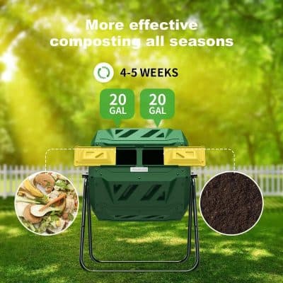Compost bin for gardens, eco-friendly waste management, nutrient-rich compost, home composting system, sustainable gardening tools.