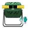 Medical waste disposal container with gloves for safety and sanitation at Monalisa Store for opt specializing in eye care and eyewear accessories.