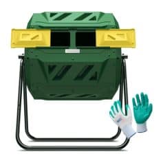 Medical waste disposal container with gloves for safety and sanitation at Monalisa Store for opt specializing in eye care and eyewear accessories.