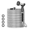 Flexible shower hose with handheld shower head for bathroom renovations and plumbing accessories. Durable, easy to install, and great for modern bathroom setups.