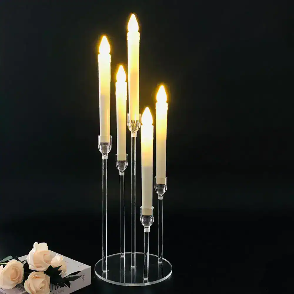 Elegant LED candle holder with flickering light effect, ideal for ambient home decor, romantic dinners, and special occasions. Perfect for enhancing any living space with a modern touch.