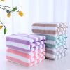 Luxury striped towels for bathroom, soft and absorbent cotton towels, pastel color set, Monalisa Store, premium quality bath towels for home spa and luxury gifting.