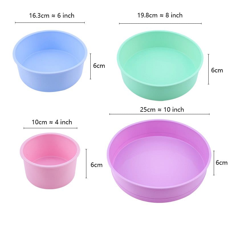 Colorful silicone containers for skincare and beauty storage, available in various sizes at Monalisa Store. Perfect for organizing creams, masks, and small beauty essentials.