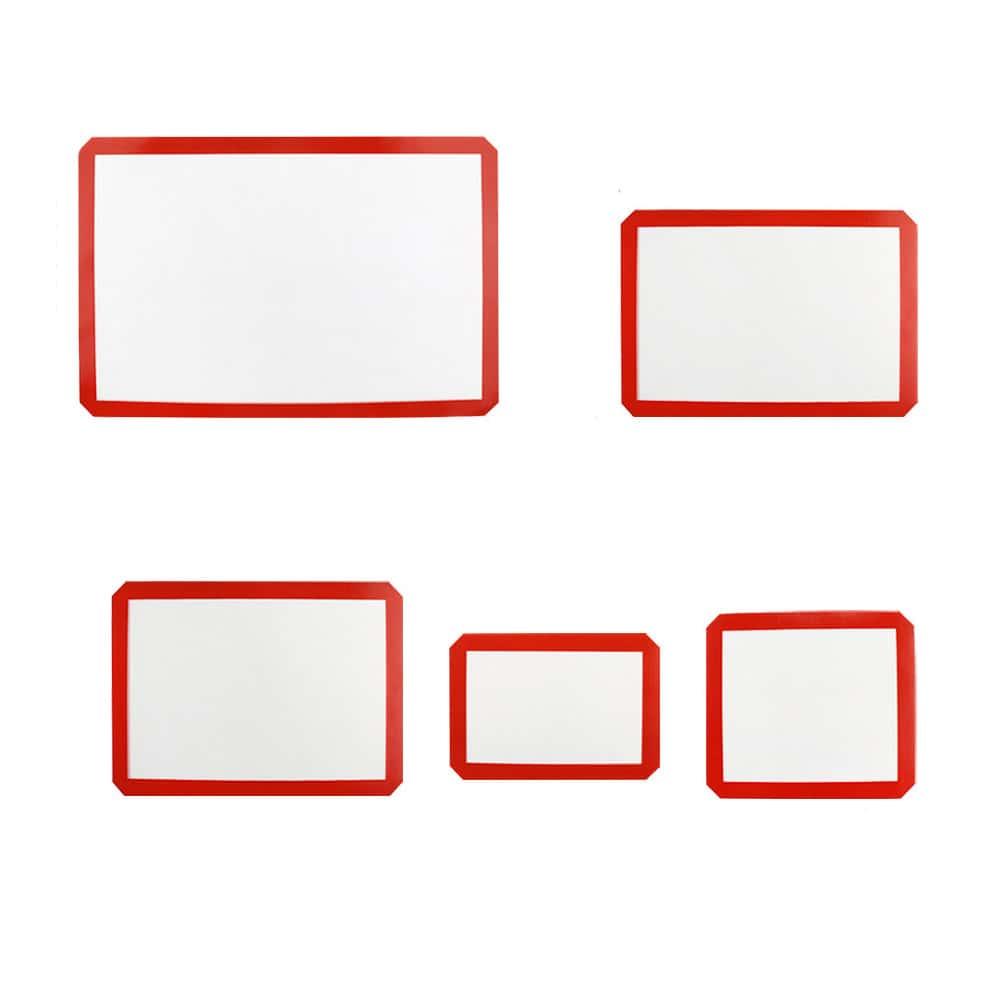 Rectangular whiteboard with red frame, ideal for medical and educational use at Monalisa Store.