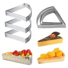 Stainless steel tart and cake slices, perfect for desserts and pastries, displayed on Monalisa Store website.