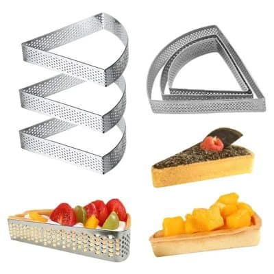 Stainless steel tart and cake slices, perfect for desserts and pastries, displayed on Monalisa Store website.