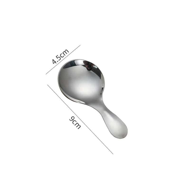 Stainless steel ice cream scoop with 4.5cm bowl and 9cm handle, ideal for serving desserts and frozen treats at Monalisa Store. Durable, hygienic, and easy to clean kitchen utensil.