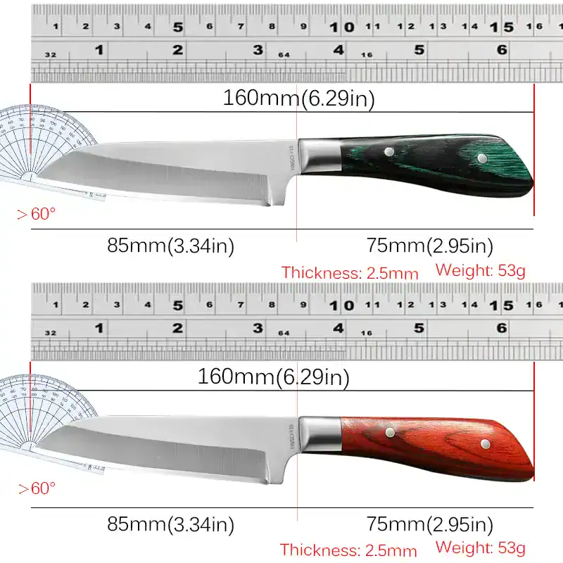 High-quality stainless steel chef knife with ergonomic handle for professional kitchen use.