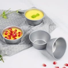 Pudding molds, aluminum, dessert cups, reusable, kitchenware, Monalisa Store.