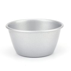 Stainless steel dental impression cup, used for dental impressions and sterilization processes. Perfect for dental clinics, labs, and prosthodontic procedures.