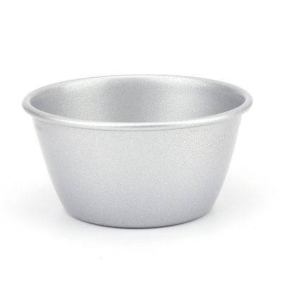 Stainless steel dental impression cup, used for dental impressions and sterilization processes. Perfect for dental clinics, labs, and prosthodontic procedures.