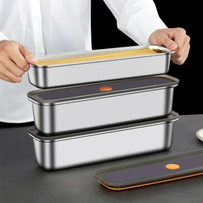 Stainless steel food storage containers for medical and laboratory use at Monalisa Store.