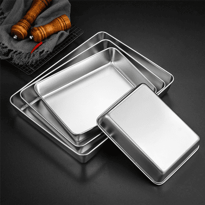 Stainless steel food storage containers set, ideal for kitchen organization and meal prep, durable and easy to clean. Perfect for keeping food fresh and serving in style. Great for home or commercial use.