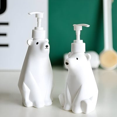 Pumpkin-shaped bear hand soap dispensers at Monalisa Store, trendy and adorable accessories for a clean and stylish home, perfect for kids’ rooms or modern bathroom decor.