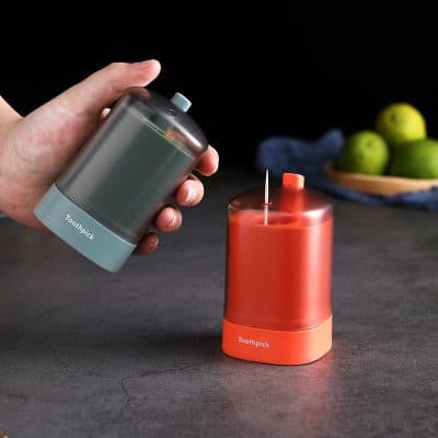 Toothpick automatic toothpick dispenser with sleek design, ideal for modern kitchens for quick toothpick access. Perfect for party planning or everyday use to keep your space tidy and well-organized.