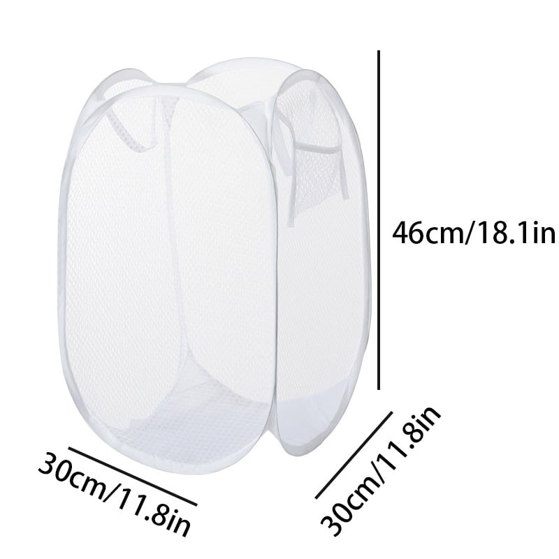 Foldable laundry hamper, portable mesh storage bin for clothes, toys, and household organization, lightweight and breathable, 46cm x 30cm - ideal for Supreme Monalisa store opt.