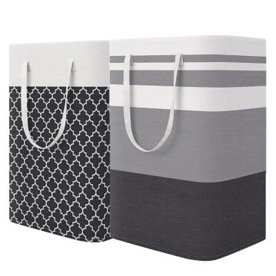 Elegant black and white Striped and Geometric Pattern Shopping Bags for Monalisa Medical Store, perfect for retail and cosmetic packaging.