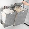 Efficient fabric storage baskets for laundry and organization at Monalisa Store, featuring sturdy construction and convenient handles.