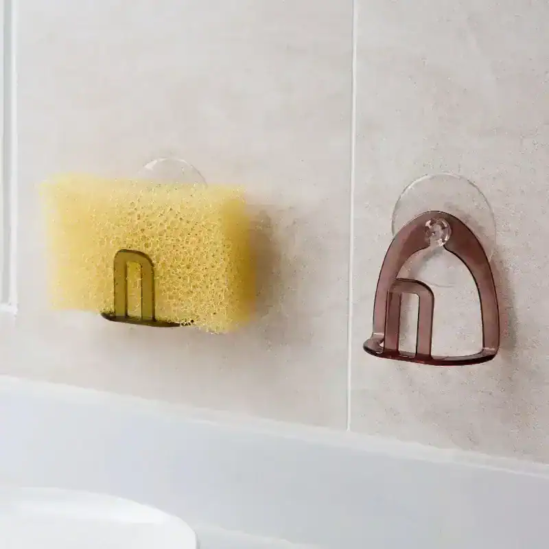 Yellow cleaning sponge cleaning sponge holder for bathroom wall mounted soap dish for bathroom soap holder and storage for bathroom accessories Monalisa Store bathroom cleaning sponge holder, wall-mounted soap dish, and bathroom accessories organizer from Monalisa Store for efficient cleaning and organization.
