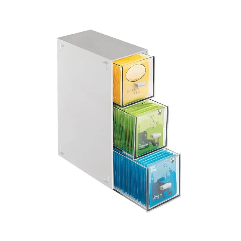 Yellow and green tea and water filter cartridges for Monalisa Medical Store.