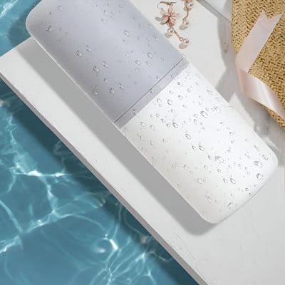 Water-resistant notebook with raindrop design for fashionable accessorizing.