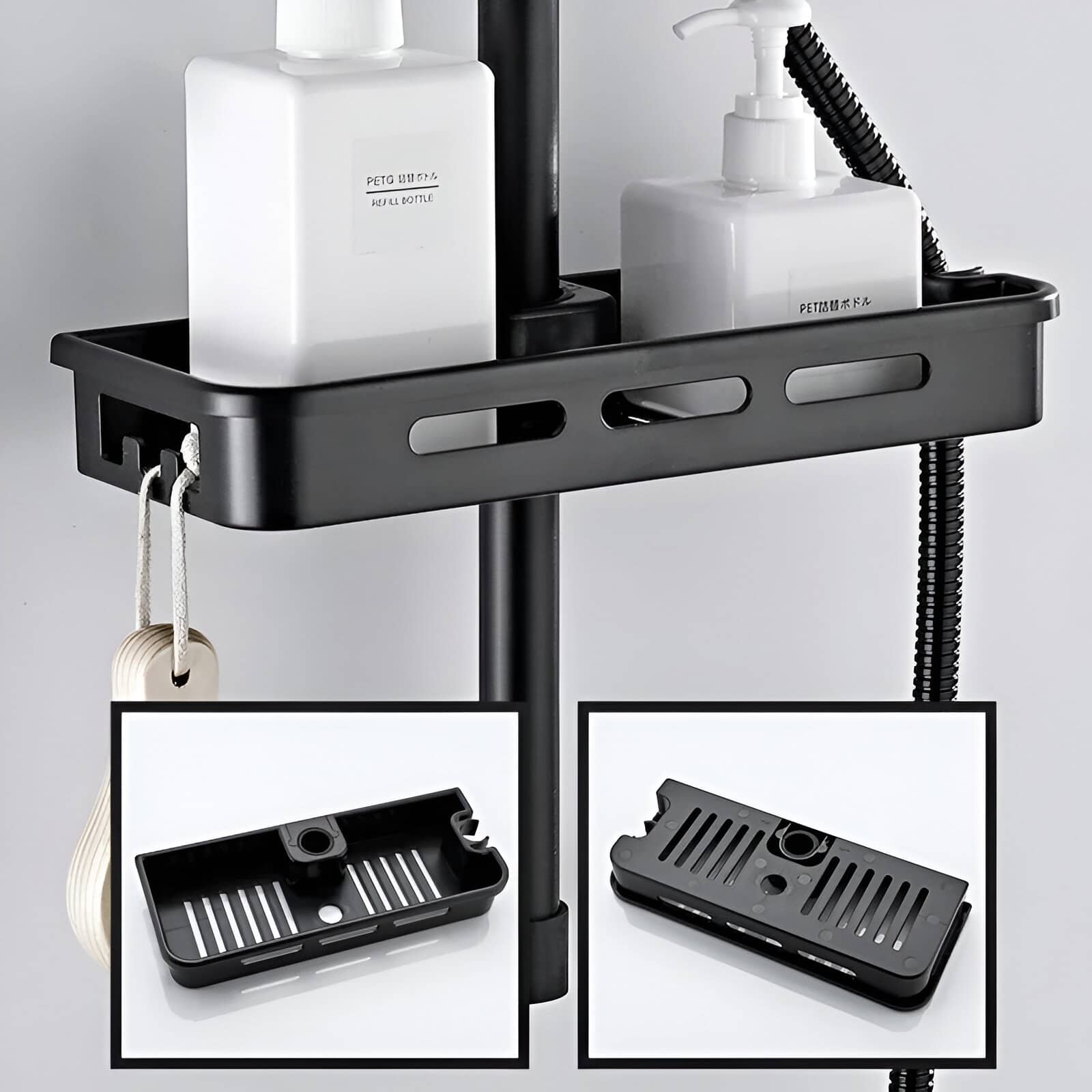 Disposable razor blade holder for medical and beauty treatments, showcasing hygienic and stainless steel razor blades on a sleek black cart for professional salons and clinics.