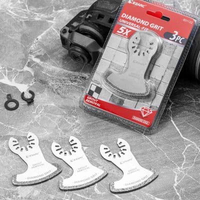 Diamond grit grout remover tools for tile and stone cleaning, featuring a universal fit and long-lasting sharpness, ideal for grout removal tasks.
