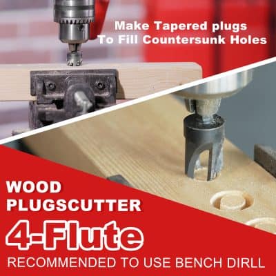 Drill making tapered plugs for countersunk holes in wood, woodworking tools, woodworking shop accessories, Monalisa Store.