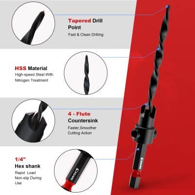 Precision dental bur with tapered drill point for fast, clean drilling in dental procedures.