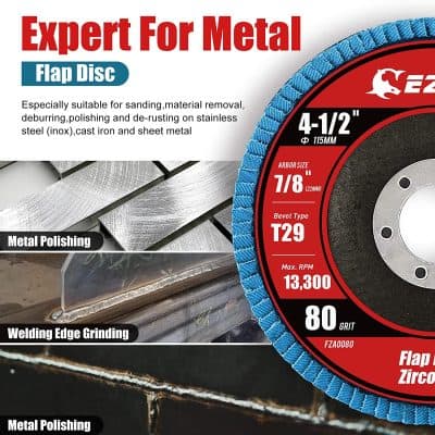 4. High-quality metal grinding and polishing flap disc for stainless steel, cast iron, and sheet metal, ideal for metalwork finishing, deburring, and rust removal.