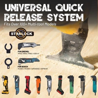 High-quality images of multi-tool models compatible with Monalisa Store's quick release system for versatile woodworking and home improvement tasks.