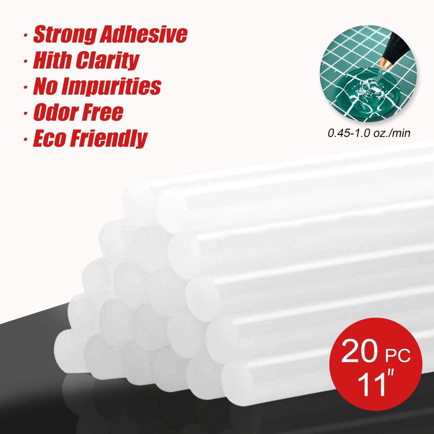Disposable optical cleaning swabs for contact lens and eye care cleaning, 20 pcs, 11-inch length, suitable for optometrists and eye clinics.