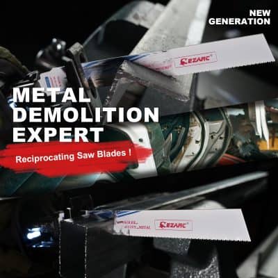 High-quality reciprocating saw blades for metal demolition, featuring the latest generation design, ideal for professional construction and industrial projects.