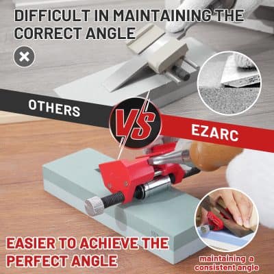 Accurate angle measurement tool for carpentry and woodworking, EZARC gauge for maintaining consistent blade angles, precision angle finder for DIY projects, ergonomic woodworking tool for accurate cuts, high-quality angle guide for precise woodworking tasks.