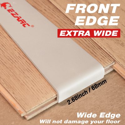 2. Extra wide front edge floor reducer trim for seamless transition between floor surfaces, protecting edges with durable 2.68 inch, 68mm width.
