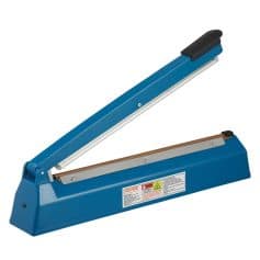 Heavy-duty hand sealer for packaging and preserving medical supplies, ideal for optometry and eyewear products, featuring a durable design and easy operation.