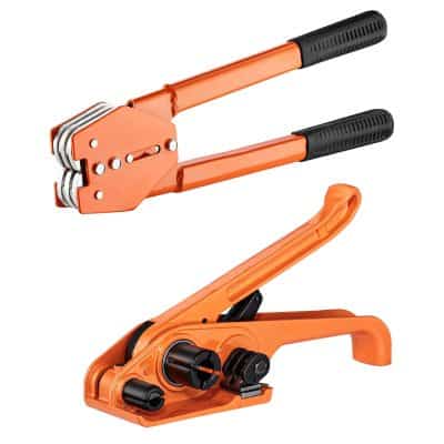 Heavy-duty wire crimping tool and pipe cutter in orange for electrical and plumbing expert use. Durable, reliable tools designed for professional-grade performance in wiring and piping projects.