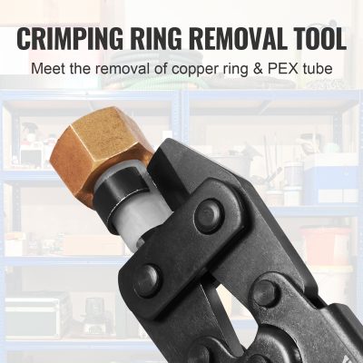 Replacement crimping ring removal tool for copper rings and PEX tubing, ideal for plumbing repairs and installations. Compact, durable tool for professional and DIY plumbing projects.