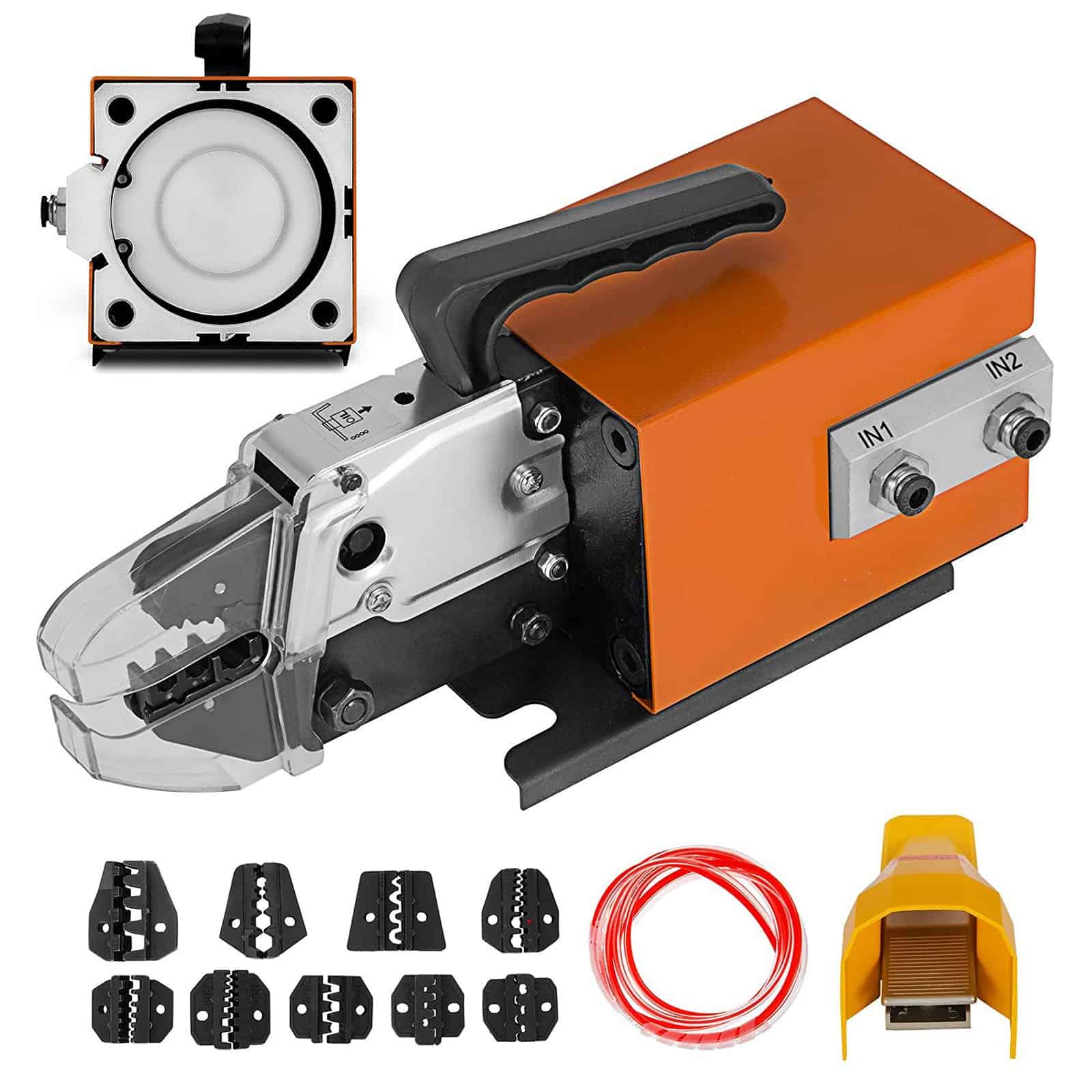 Precise wire stripping machine with adjustable blades for efficient electrical wiring and cable preparation, ideal for professional electricians and DIY electronics projects.