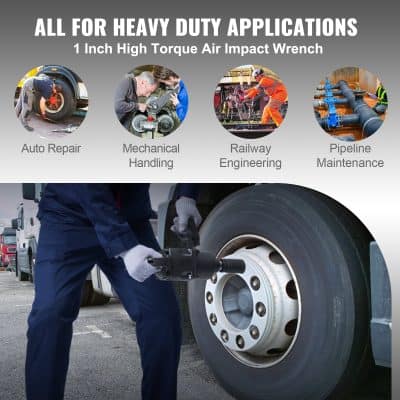 High torque air impact wrench used for heavy-duty vehicle maintenance and repair at Monalisa Store.