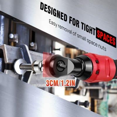 Precise titanium nut remover tool in action, designed for tight spaces, measuring 3cm/1.2in for efficient small space nut removal, ideal for professional medical and dental applications.