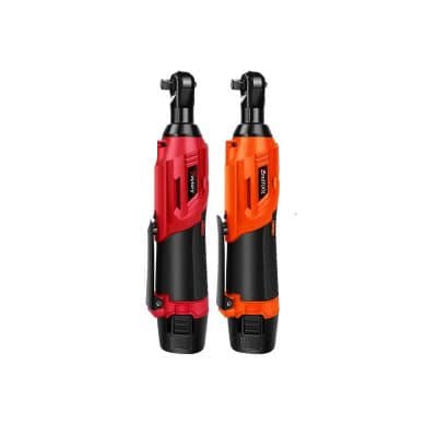 Red and orange cordless power tools for home improvement and DIY projects, featuring rechargeable batteries for enhanced portability and efficiency.