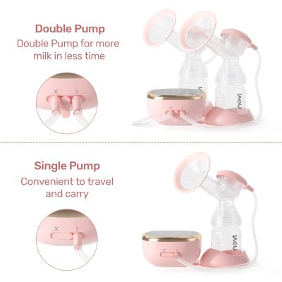 Efficient breast pump system for nursing moms, featuring double and single pump options designed for comfort, portability, and effective milk expression from Monalisa Medical.