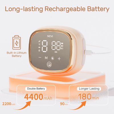 Built-in lithium battery medical device with digital display for efficient energy management.