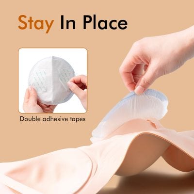 Disposable feminine hygiene pad with double adhesive tapes for secure placement, designed for comfort and leak protection, available at Monalisa Store.