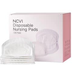 Disposable nursing pads for healthcare and maternity use, bulk packs of 120, absorbent, soft, and hygienic for breastfeeding mothers, available at Monalisa Store.