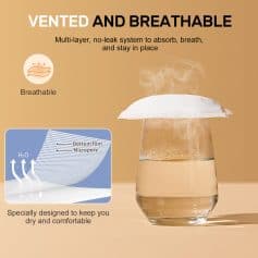 Vented and breathable face mask with multi-layer, no-leak system designed for comfort, breathability, and secure fit, featuring a micropore filter to keep the wearer dry and comfortable.