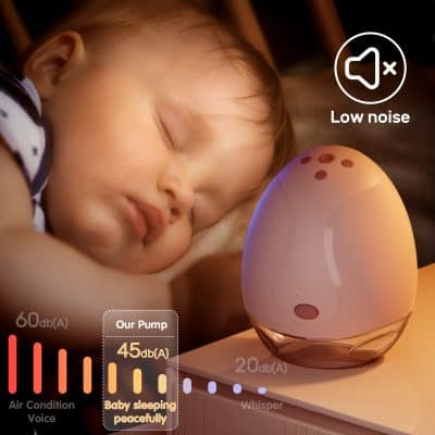 Relaxing baby sleeping peacefully next to a low noise ultrasonic diffuser for room soothing and sleep aid.
