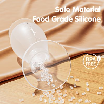 Silicone food grade reservoir for safe material storage, transparent with measurement markings, ideal for medical and skincare applications at Monalisa Store.