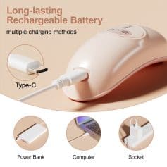 Type-C rechargeable battery charger for optical devices with multiple charging options at Monalisa Store.